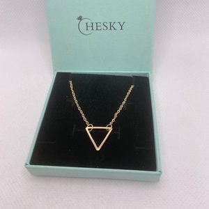 18k GP Petite Open Triangle Charm Necklace